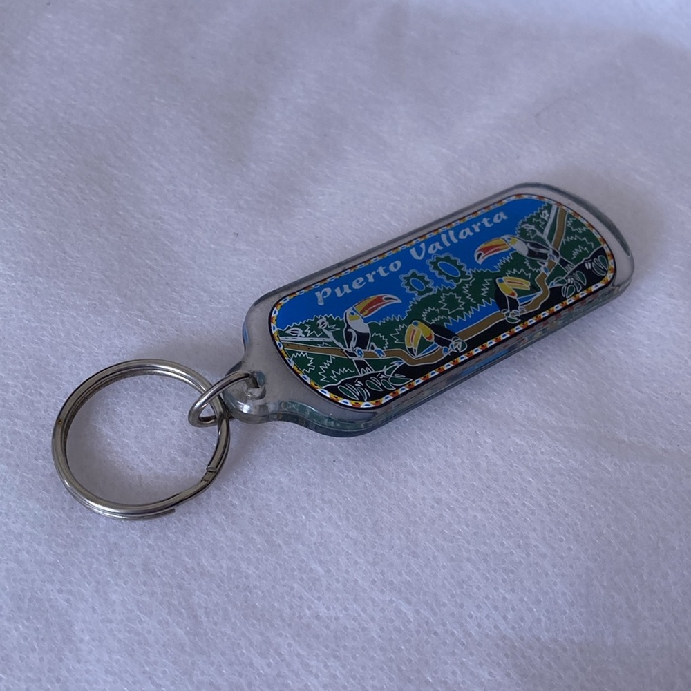 Puerto Vallarta Souvenir Plastic Key Ring
